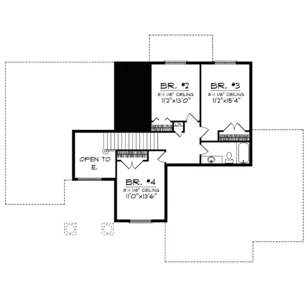 Arts & Crafts House Plan Second Floor - Cantina Craftsman Home 051D-0314 - Search House Plans and More