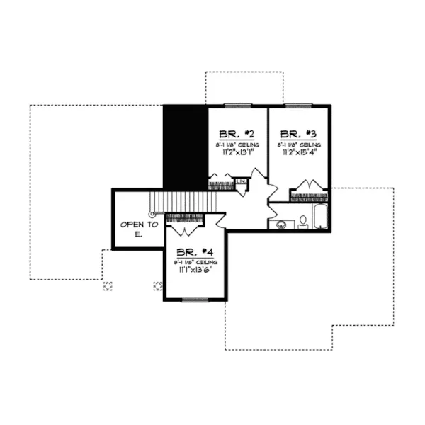 Arts & Crafts House Plan Second Floor - Middlebourne European Home 051D-0315 - Shop House Plans and More