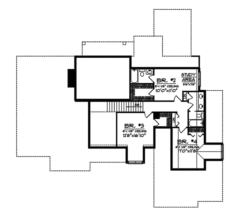 European House Plan Second Floor - Duck Hill European Home 051D-0320 - Search House Plans and More