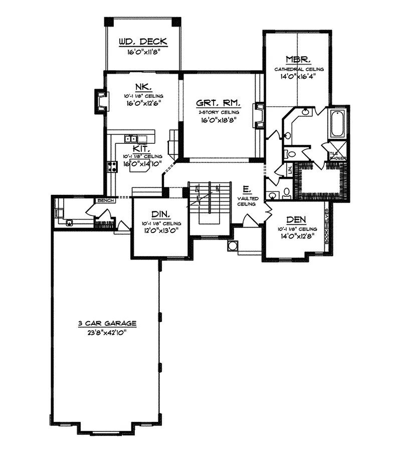 European House Plan First Floor - Merollis Manor European Home 051D-0321 - Shop House Plans and More
