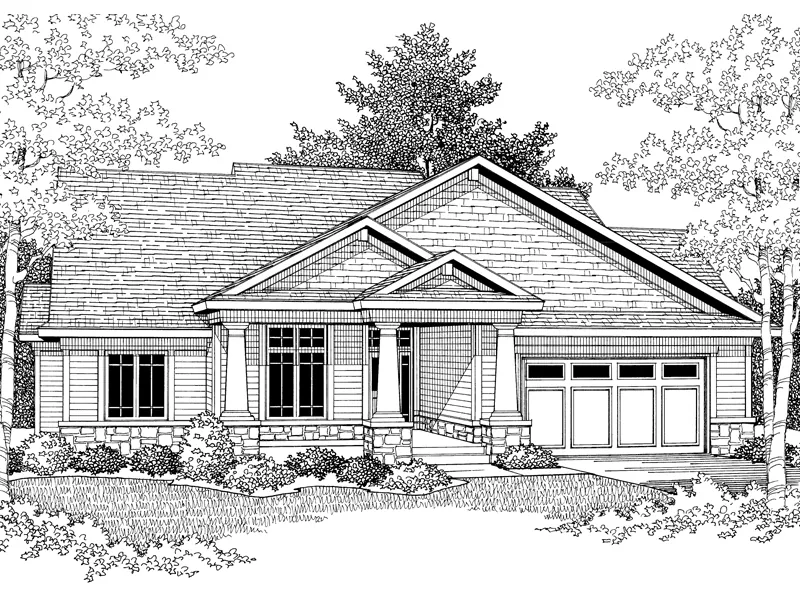 Ranch House Plan Front Image of House - Posley Farm Craftsman Home 051D-0324 - Shop House Plans and More
