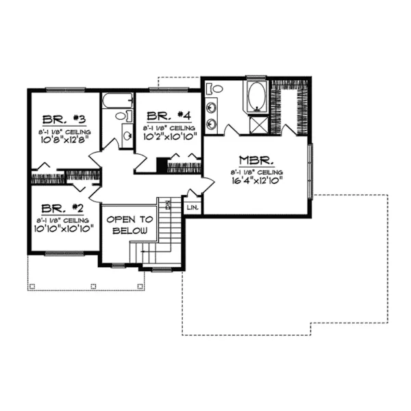 Traditional House Plan Second Floor - Alsfeld Country Style Home 051D-0338 - Search House Plans and More