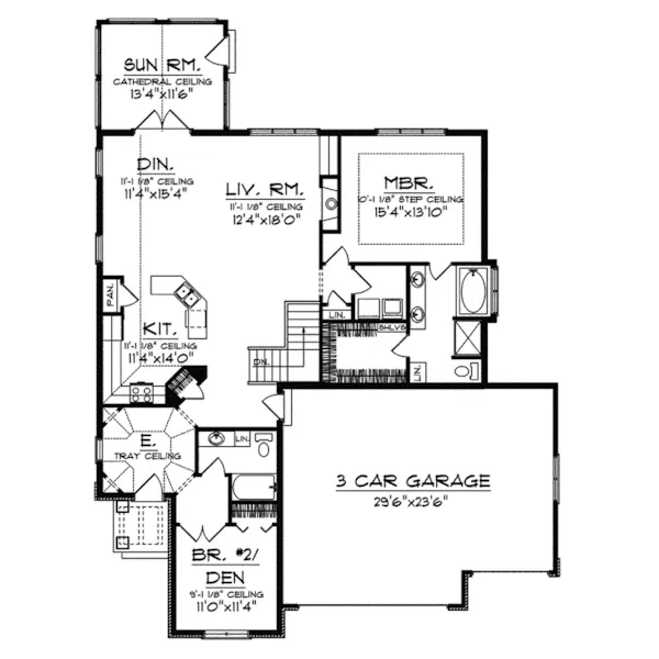 Tudor House Plan First Floor - Goodspring English Cottage Home 051D-0344 - Search House Plans and More