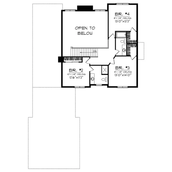 European House Plan Second Floor - Middlecreek European Home 051D-0345 - Shop House Plans and More