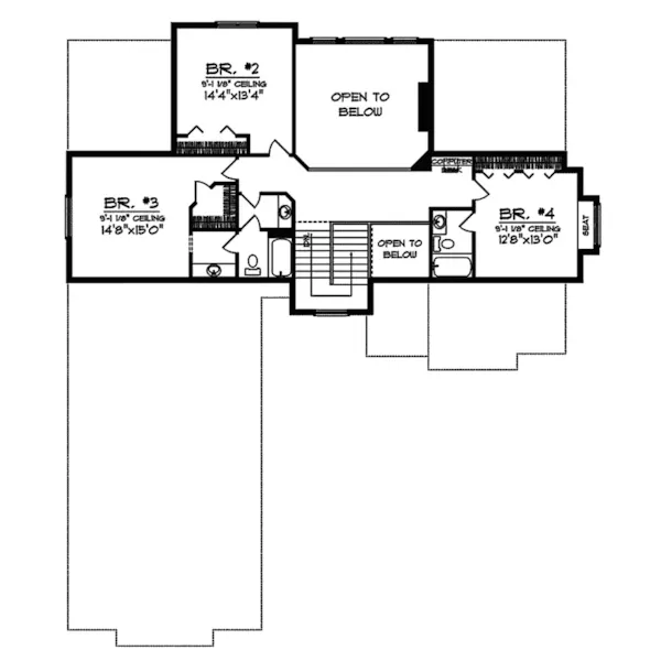 Tudor House Plan Second Floor - Castillon Luxury European Home 051D-0356 - Search House Plans and More