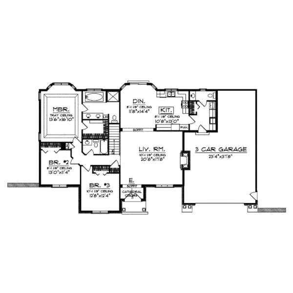 Vacation House Plan First Floor - Rittenour Rustic Style Home 051D-0364 - Shop House Plans and More