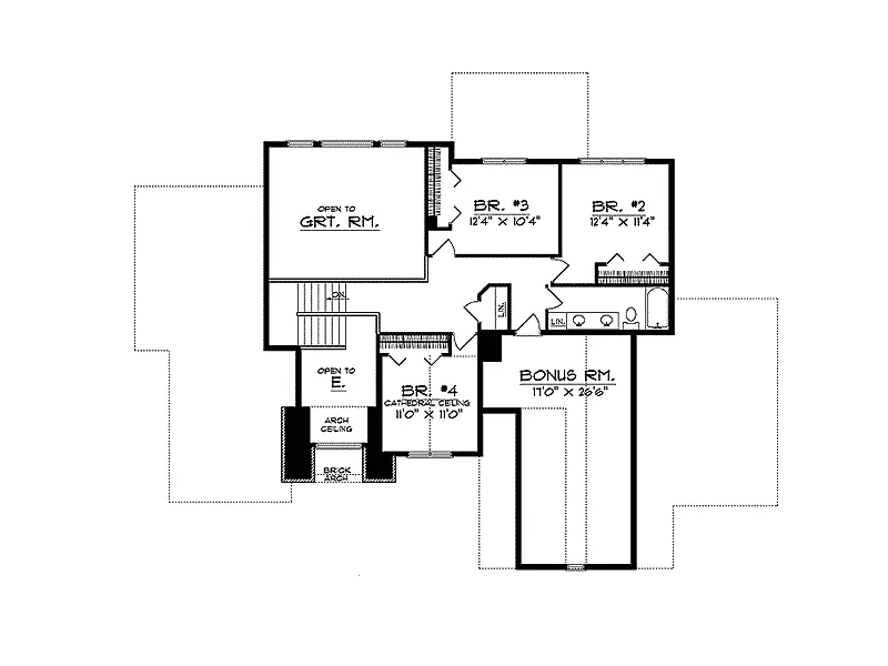 Prairie House Plan Second Floor - Feldman Prairie Style Home 051D-0367 - Search House Plans and More