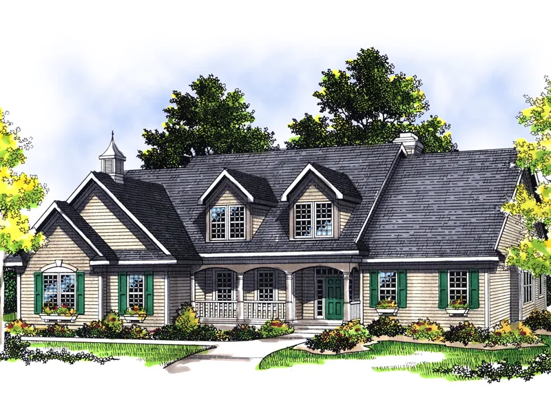 Cape Cod Style Home With Sizable Roof Dormers