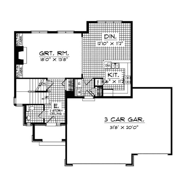 Traditional House Plan First Floor - Grant Haven Traditional Home 051D-0374 - Search House Plans and More