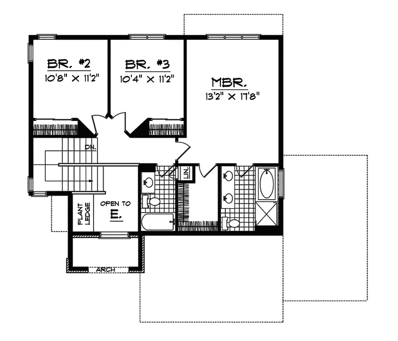 Prairie House Plan Second Floor - Grant Haven Traditional Home 051D-0374 - Search House Plans and More