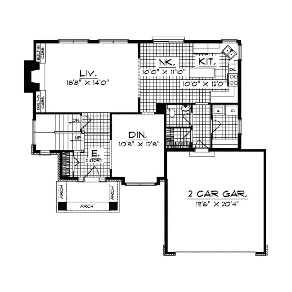 Traditional House Plan First Floor - Kilmeade Traditional Home 051D-0375 - Search House Plans and More