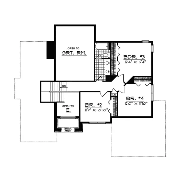 Traditional House Plan Second Floor - Dante Pointe Two-Story Home 051D-0377 - Search House Plans and More