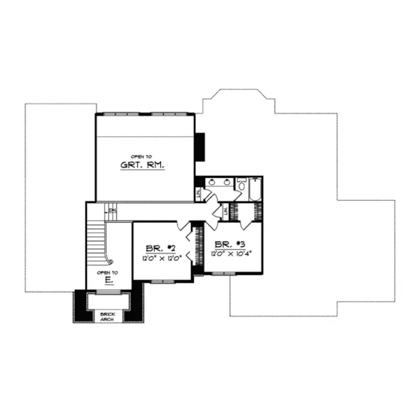 Traditional House Plan Second Floor - Dewald Prairie Style Home 051D-0378 - Search House Plans and More