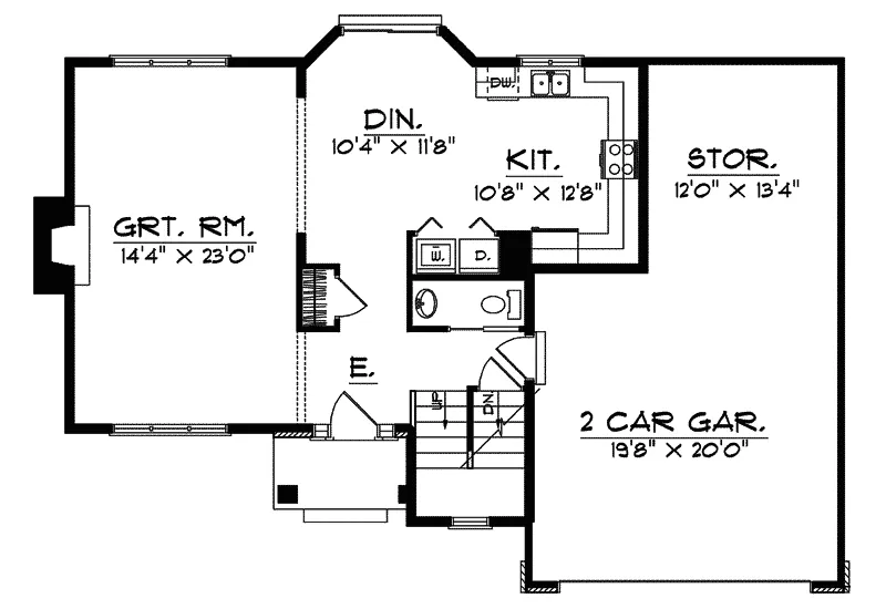 Traditional House Plan First Floor - High Ridge Traditional Home 051D-0380 - Search House Plans and More