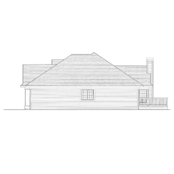 Sunbelt House Plan Right Elevation - Sanibel Cove Sunbelt Ranch Home 051D-0381 - Shop House Plans and More