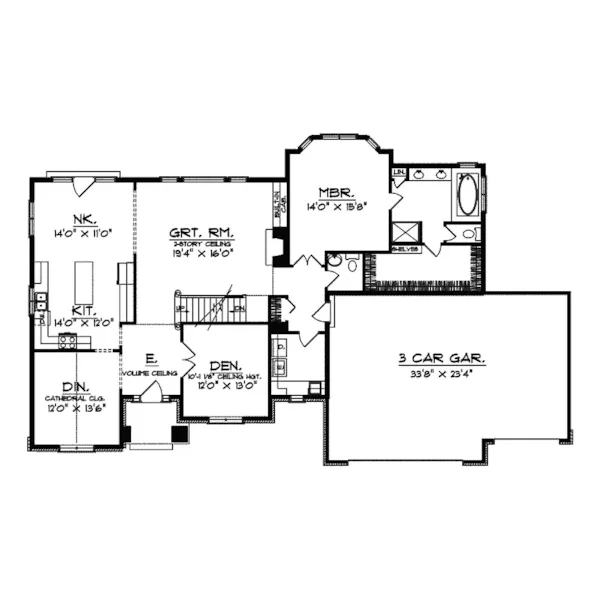 Tudor House Plan First Floor - Frankfurt Luxury Tudor Home 051D-0382 - Search House Plans and More