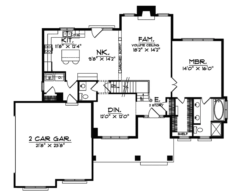 Farmhouse Plan First Floor - Cornwell Farm Country Home 051D-0387 - Search House Plans and More
