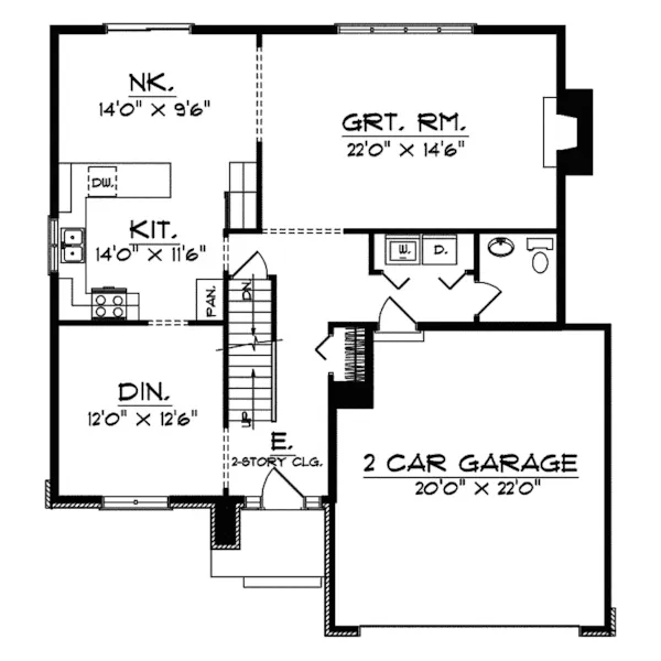 Traditional House Plan First Floor - Fleishmann Traditional Home 051D-0392 - Search House Plans and More