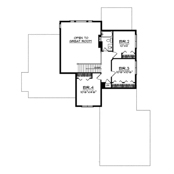 Southern House Plan Second Floor - Meadowvalley Southern Home 051D-0420 - Shop House Plans and More