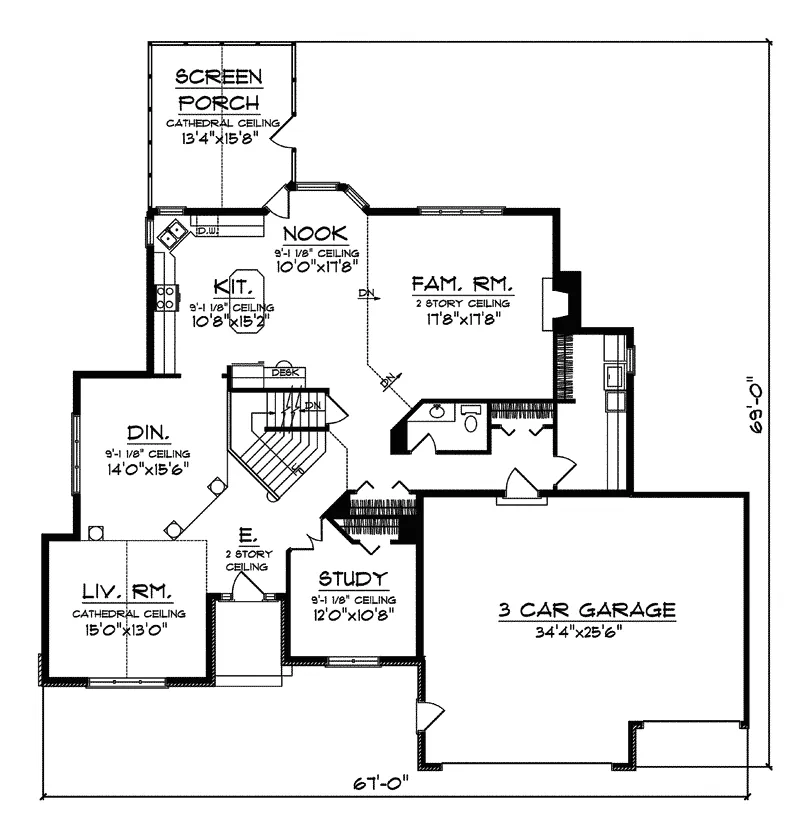 Luxury House Plan First Floor - 051D-0425 - Shop House Plans and More