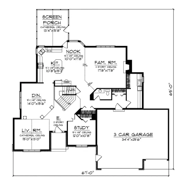 Neoclassical House Plan First Floor - 051D-0425 - Shop House Plans and More