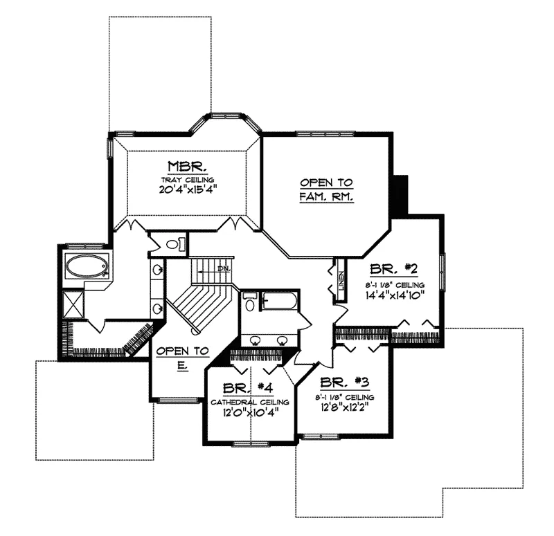 Luxury House Plan Second Floor - 051D-0425 - Shop House Plans and More