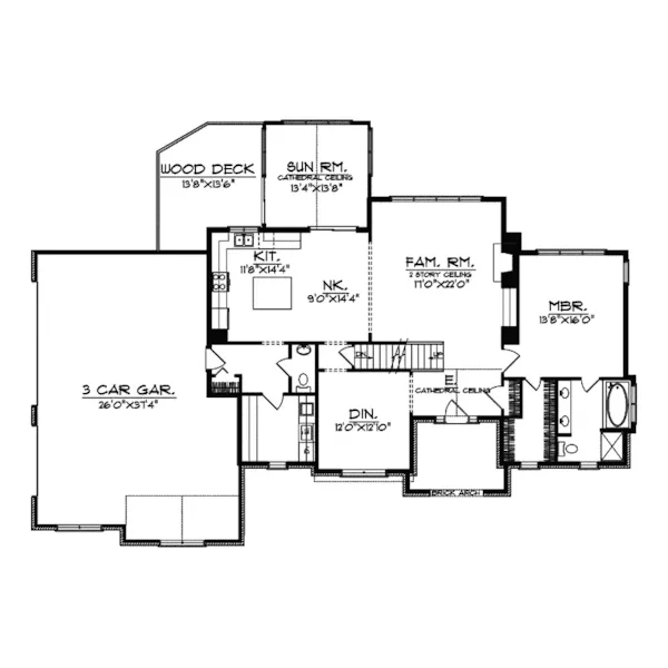 Luxury House Plan First Floor - Fitwell Traditional Home 051D-0430 - Search House Plans and More