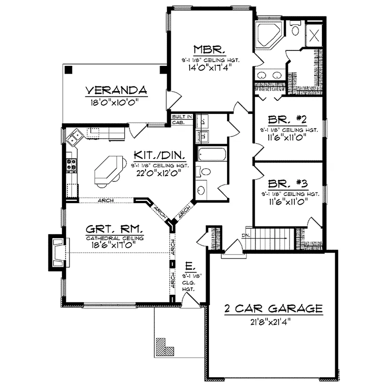 Shingle House Plan First Floor - Marylbone Traditional Home 051D-0439 - Shop House Plans and More