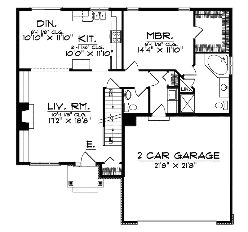 Traditional House Plan First Floor - Deanna Traditional Home 051D-0446 - Search House Plans and More