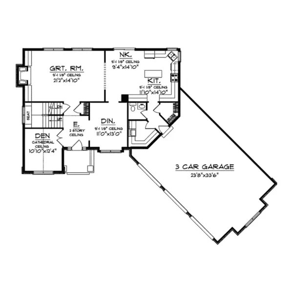 Traditional House Plan First Floor - Sahalee Traditional Home 051D-0449 - Shop House Plans and More