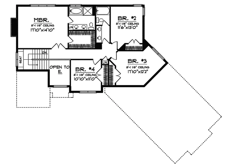 Shingle House Plan Second Floor - Sahalee Traditional Home 051D-0449 - Shop House Plans and More
