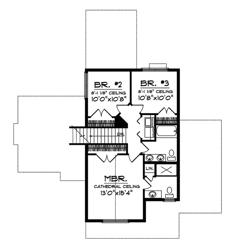 Country House Plan Second Floor - Felicia Falls Craftsman Home 051D-0453 - Search House Plans and More