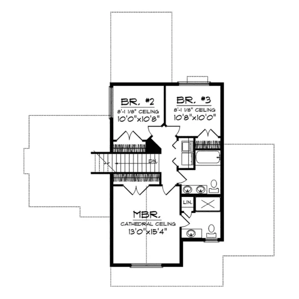 Traditional House Plan Second Floor - Felicia Falls Craftsman Home 051D-0453 - Search House Plans and More