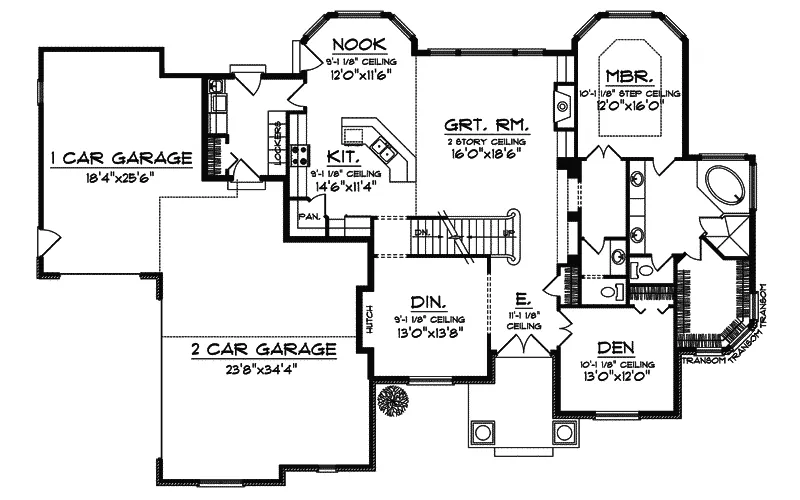 Shingle House Plan First Floor - Wellington Way Luxury Home 051D-0466 - Shop House Plans and More