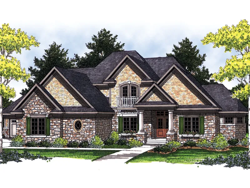 Modern House Plan Front Image - Wellington Way Luxury Home 051D-0466 - Shop House Plans and More