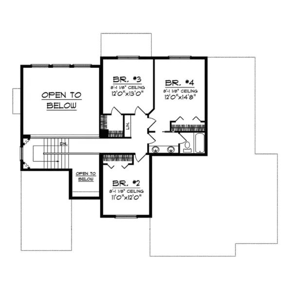 Southern House Plan Second Floor - Gartenberg Craftsman Home 051D-0477 - Search House Plans and More