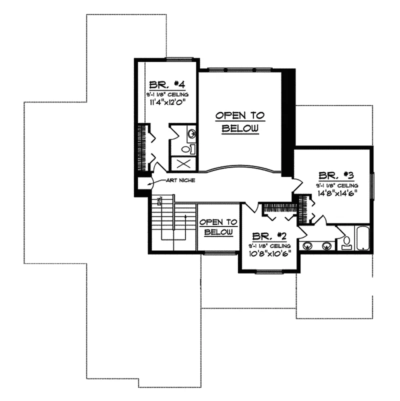 Country House Plan Second Floor - Mathias Manor European Home 051D-0478 - Shop House Plans and More