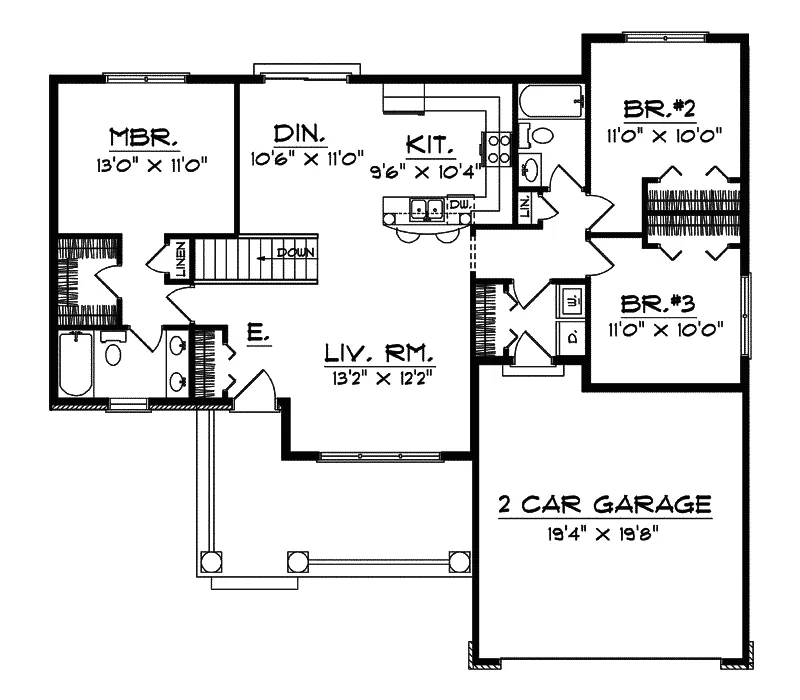Country House Plan First Floor - Brandon Farm Country Home 051D-0486 - Search House Plans and More