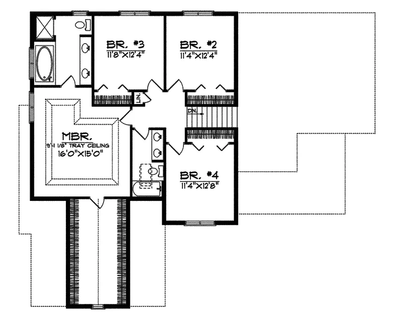 Farmhouse Plan Second Floor - Willoughby Farm Country Home 051D-0489 - Shop House Plans and More
