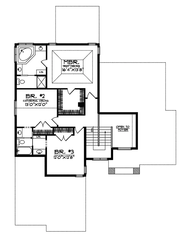 European House Plan Second Floor - Sappington Creek Modern Home 051D-0490 - Shop House Plans and More