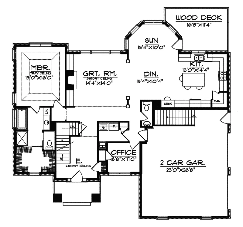 European House Plan First Floor - Padmore Traditional Home 051D-0491 - Shop House Plans and More