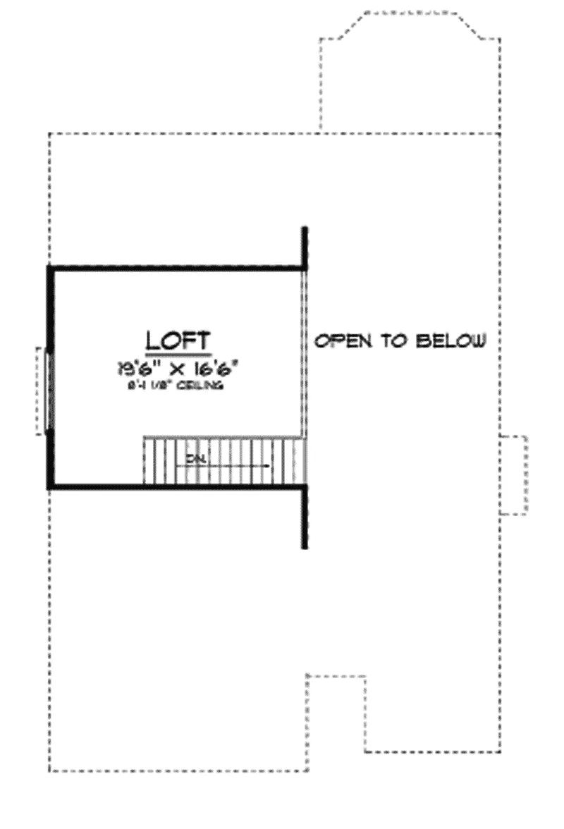 Traditional House Plan Second Floor - Mendota Hollow Narrow Lot Home 051D-0498 - Shop House Plans and More