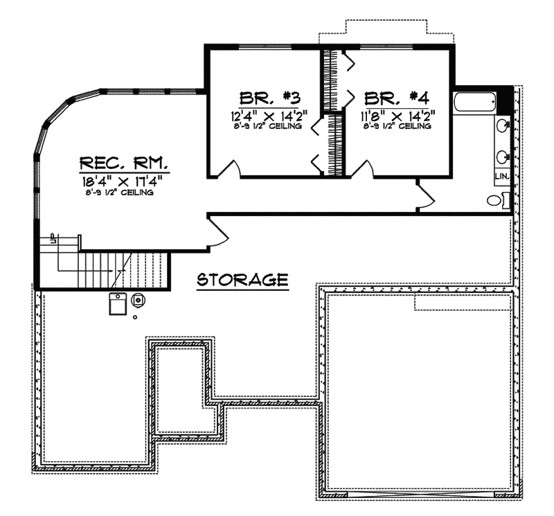 Country House Plan Second Floor - Lordan Country Ranch Home 051D-0499 - Shop House Plans and More
