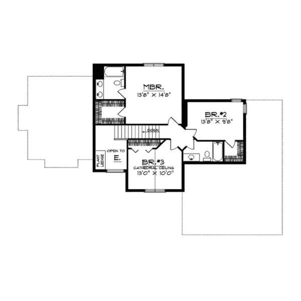 Traditional House Plan Second Floor - Dowell Traditional Home 051D-0501 - Search House Plans and More