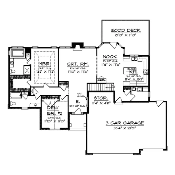 Traditional House Plan First Floor - Giesel Hollow Luxury Home 051D-0505 - Search House Plans and More