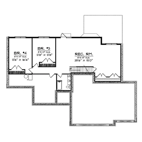 Traditional House Plan Lower Level Floor - Giesel Hollow Luxury Home 051D-0505 - Search House Plans and More