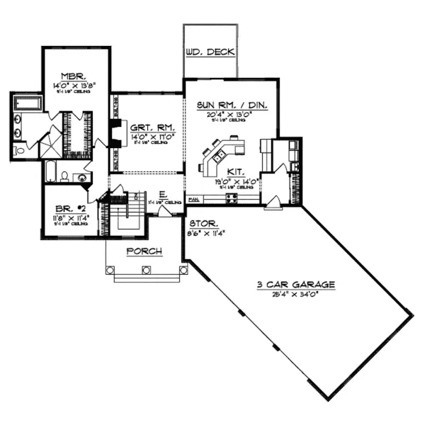 Traditional House Plan First Floor - Havant Traditional Home 051D-0507 - Search House Plans and More