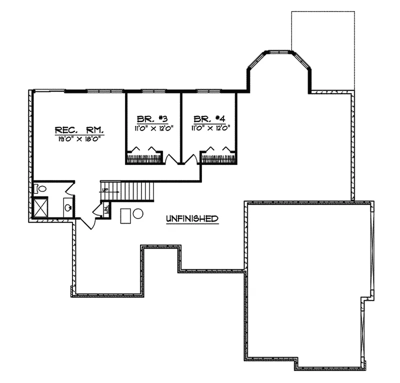 Luxury House Plan Lower Level Floor - Forest Green Luxury Home 051D-0508 - Search House Plans and More