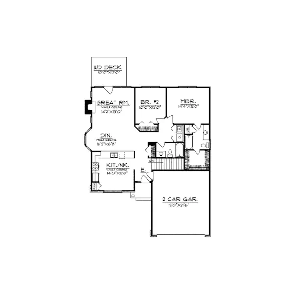 Southern House Plan First Floor - Shackelford Creek Ranch Home 051D-0521 - Shop House Plans and More