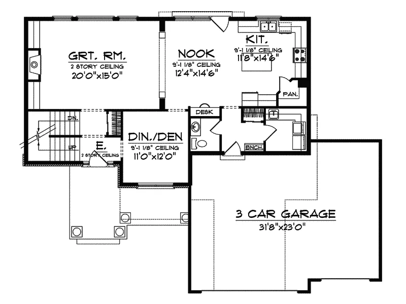 Southern House Plan First Floor - Artesia Spring Traditional Home 051D-0525 - Search House Plans and More
